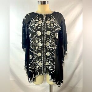 Silk Threads poncho styled blouse. This is sheer and beaded, very pretty!